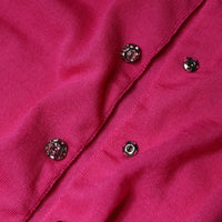 Dolce & Gabbana Pink Wool Button Down Cardigan Sweater