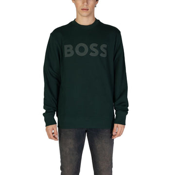 Hugo Boss Green Cotton Sweater