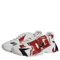 Dolce & Gabbana White Daymaster Hand Painted Sneakers Shoes