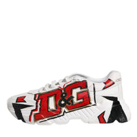 Dolce & Gabbana White Daymaster Hand Painted Sneakers Shoes