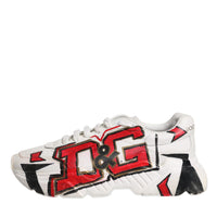 Dolce & Gabbana White Daymaster Hand Painted Sneakers Shoes