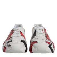 Dolce & Gabbana White Daymaster Hand Painted Sneakers Shoes