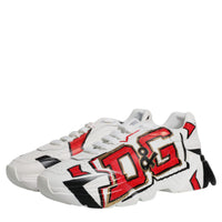 Dolce & Gabbana White Daymaster Hand Painted Sneakers Shoes