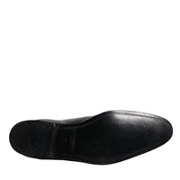 Dolce & Gabbana Black Patent Leather Derby Men Dress Shoes