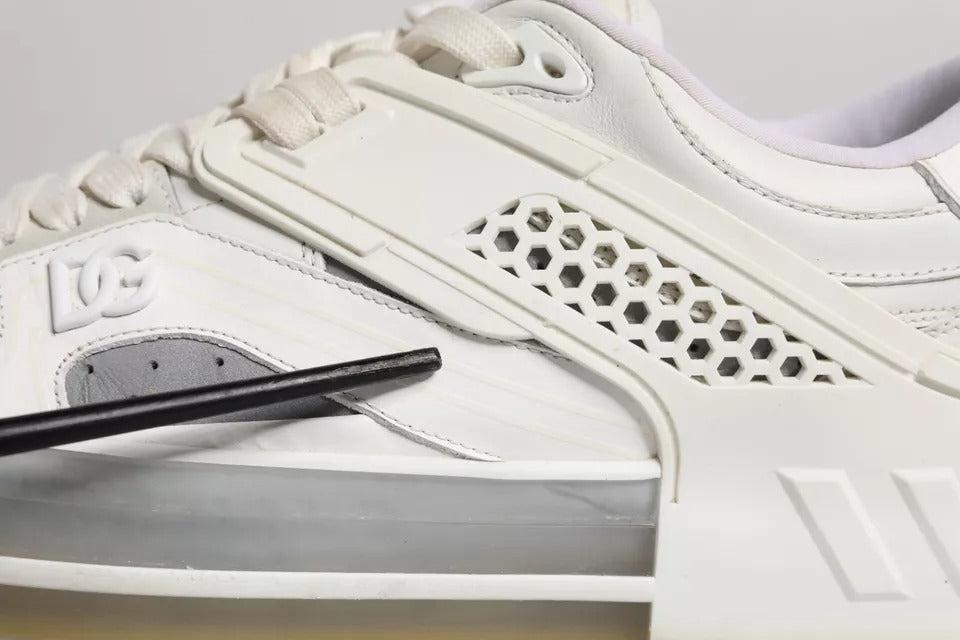 Dolce &amp; Gabbana White DG Logo CUSTOM 2.Zero Sneakers Shoes