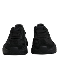 Dolce & Gabbana Black Leather Daymaster Low Top Sneakers Shoes