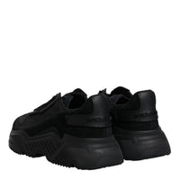 Dolce & Gabbana Black Leather Daymaster Low Top Sneakers Shoes