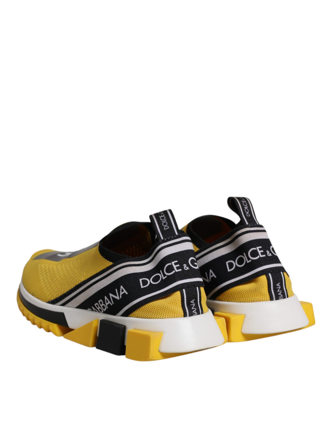 Dolce & Gabbana Yellow Black Slip On Sorrento Sneaker Shoes