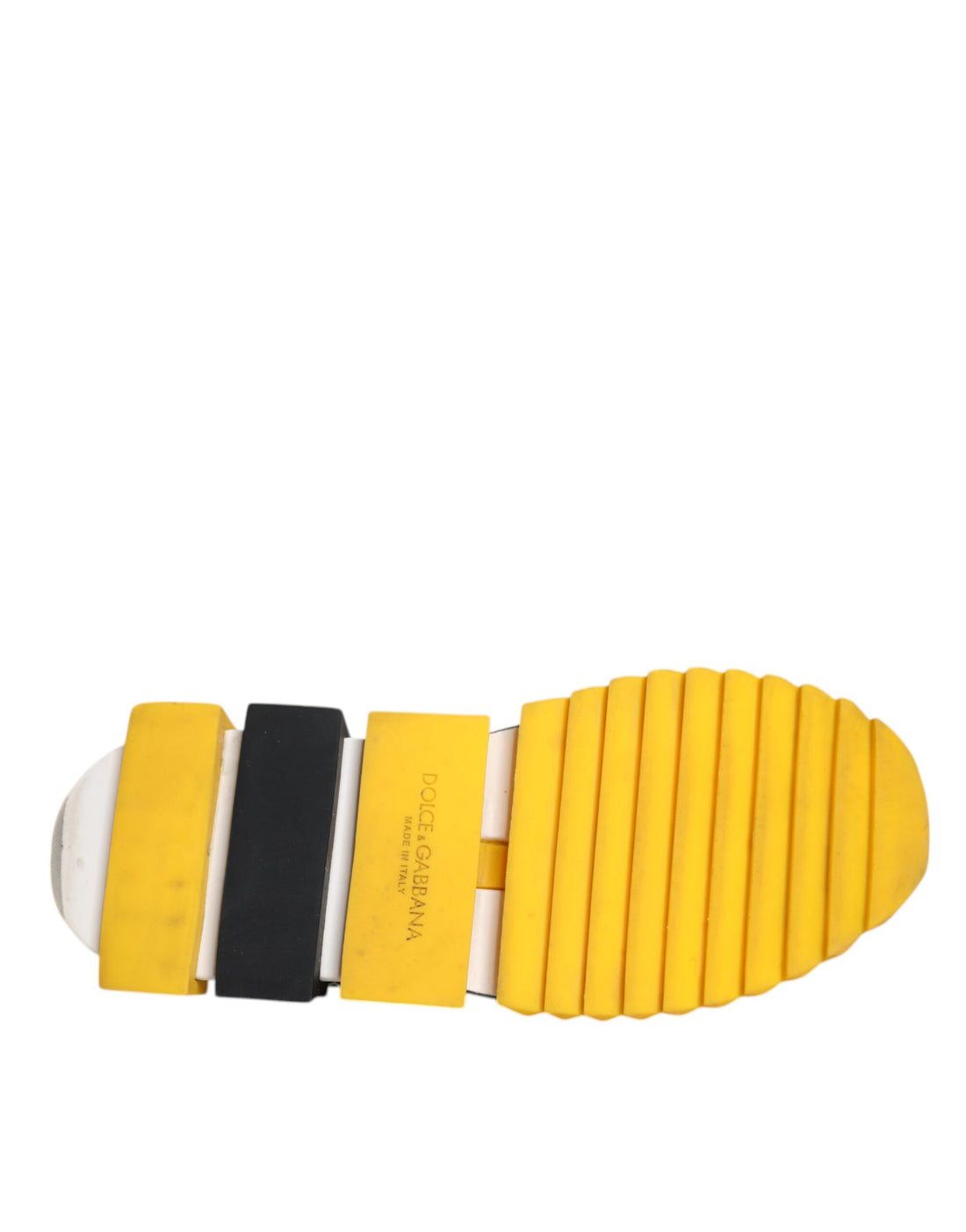 Dolce & Gabbana Yellow Black Slip On Sorrento Sneaker Shoes