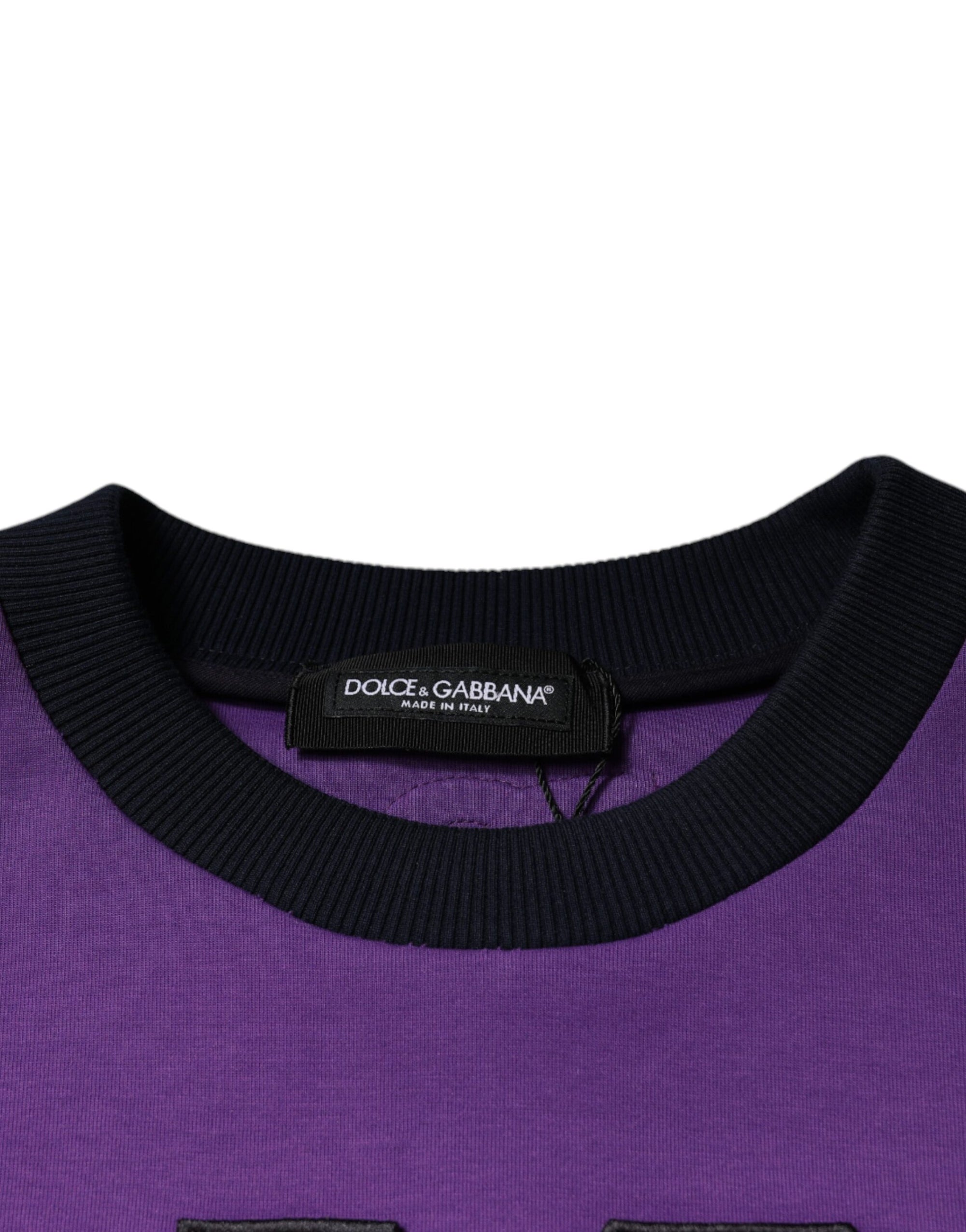Dolce &amp; Gabbana Multicolor Crew Neck Men Sweatshirt Sweater