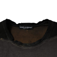 Dolce & Gabbana Brown Graphic Print Cotton Round Neck T-shirt