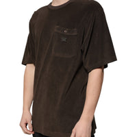 Dolce & Gabbana Brown Cotton Crew Neck Short Sleeves T-shirt