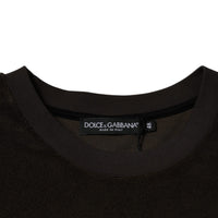 Dolce & Gabbana Brown Cotton Crew Neck Short Sleeves T-shirt