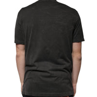 Dolce & Gabbana Black Cotton Crew Neck Short Sleeves T-shirt