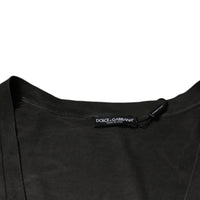 Dolce & Gabbana Black Cotton Crew Neck Short Sleeves T-shirt