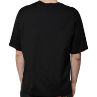 Dolce & Gabbana Black Cotton Crew Neck Short Sleeves T-shirt