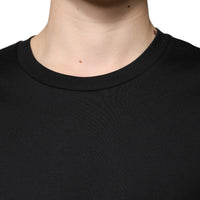 Dolce & Gabbana Black Cotton Crew Neck Short Sleeves T-shirt