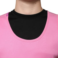 Dolce & Gabbana Pink Cotton Round Neck Sleeveless T-shirt