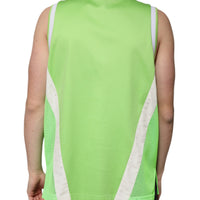 Dolce & Gabbana Green Polyester Jersey Sleeveless T-shirt