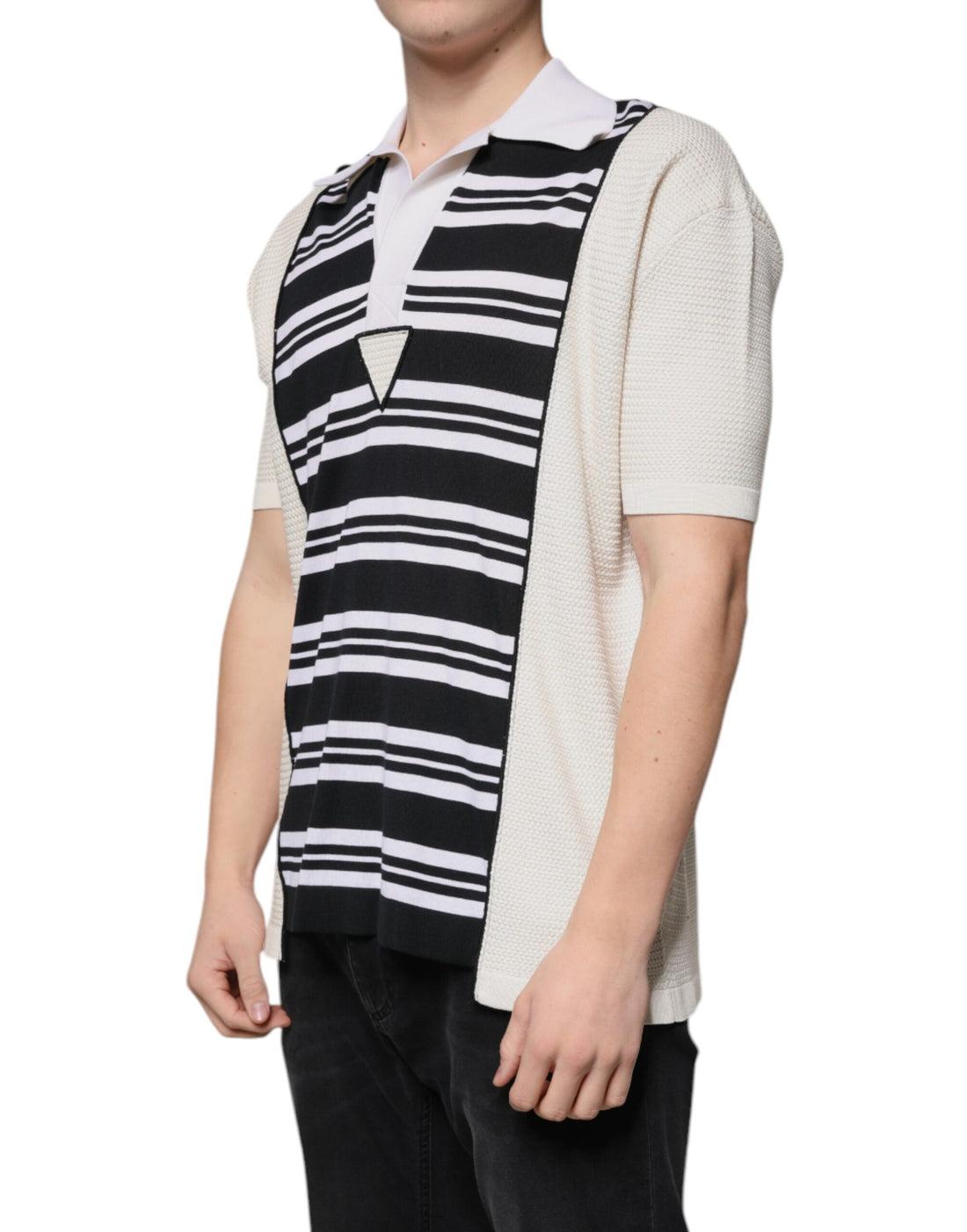 Dolce & Gabbana Multicolor Stripe Collared Polo T-shirt