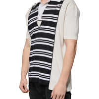 Dolce & Gabbana Multicolor Stripe Collared Polo T-shirt