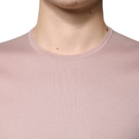 Dolce & Gabbana Brown Cotton Short Sleeves Round Neck T-shirt