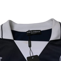 Dolce & Gabbana Blue White Milano Long Sleeve Jersey T-shirt