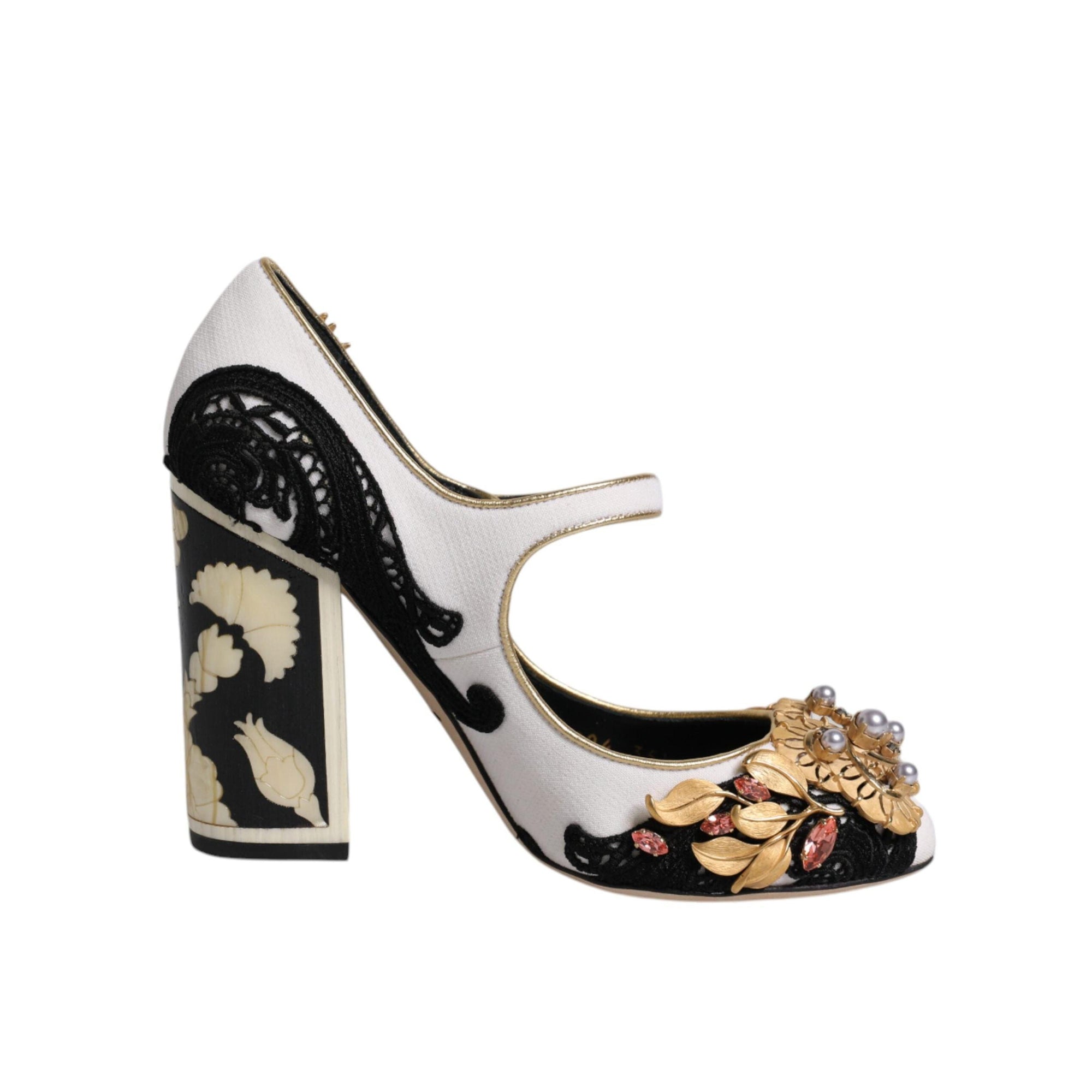 Dolce &amp; Gabbana Multicolor Embellished Heels Pumps Shoes