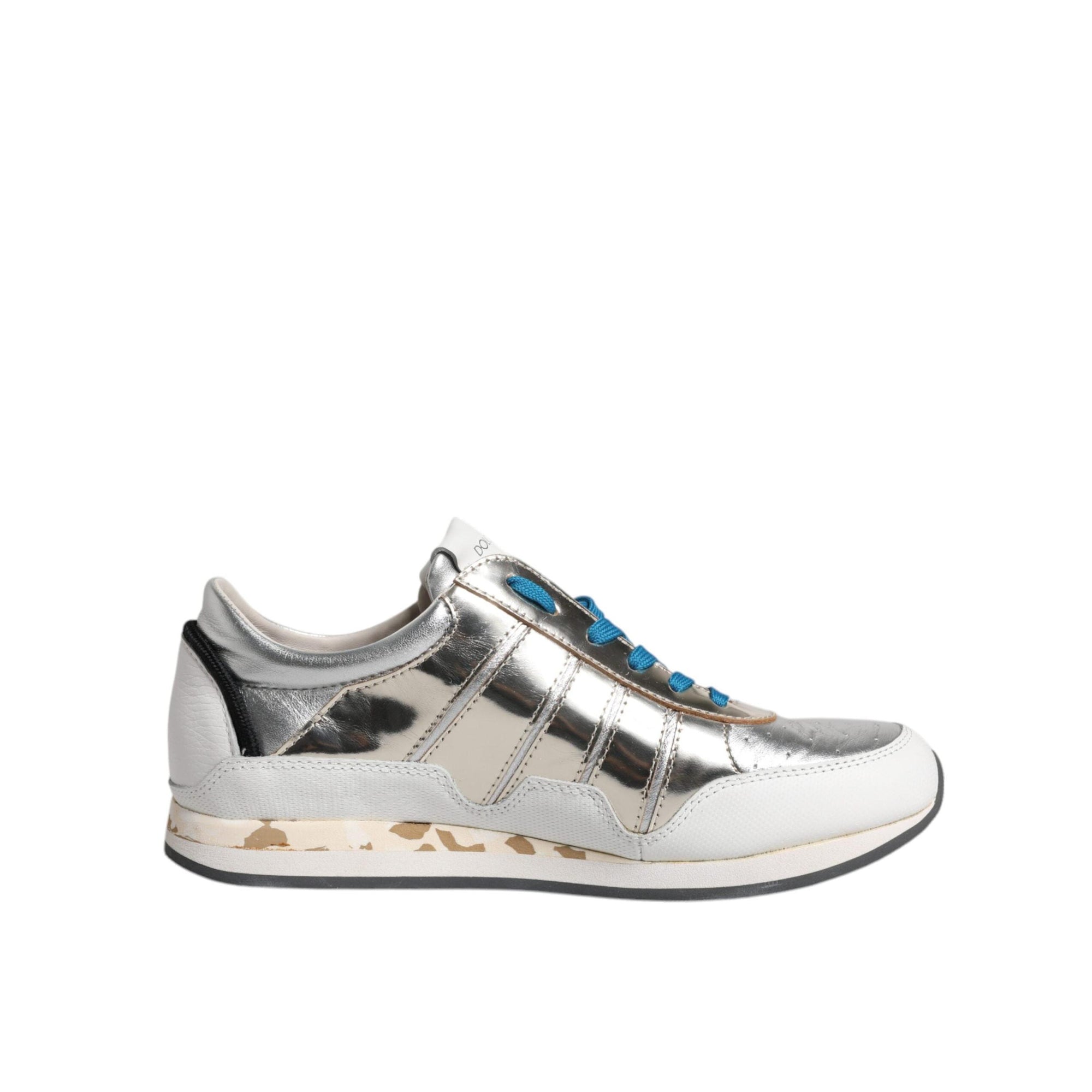 Dolce &amp; Gabbana Multicolor Leather Low Top Sneakers Shoes