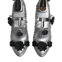 Dolce & Gabbana Clear Floral Crystal CINDERELLA Heels Shoes