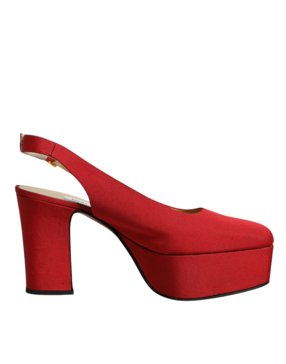 Dolce & Gabbana Red Platform Slingback Heels Sandals Shoes