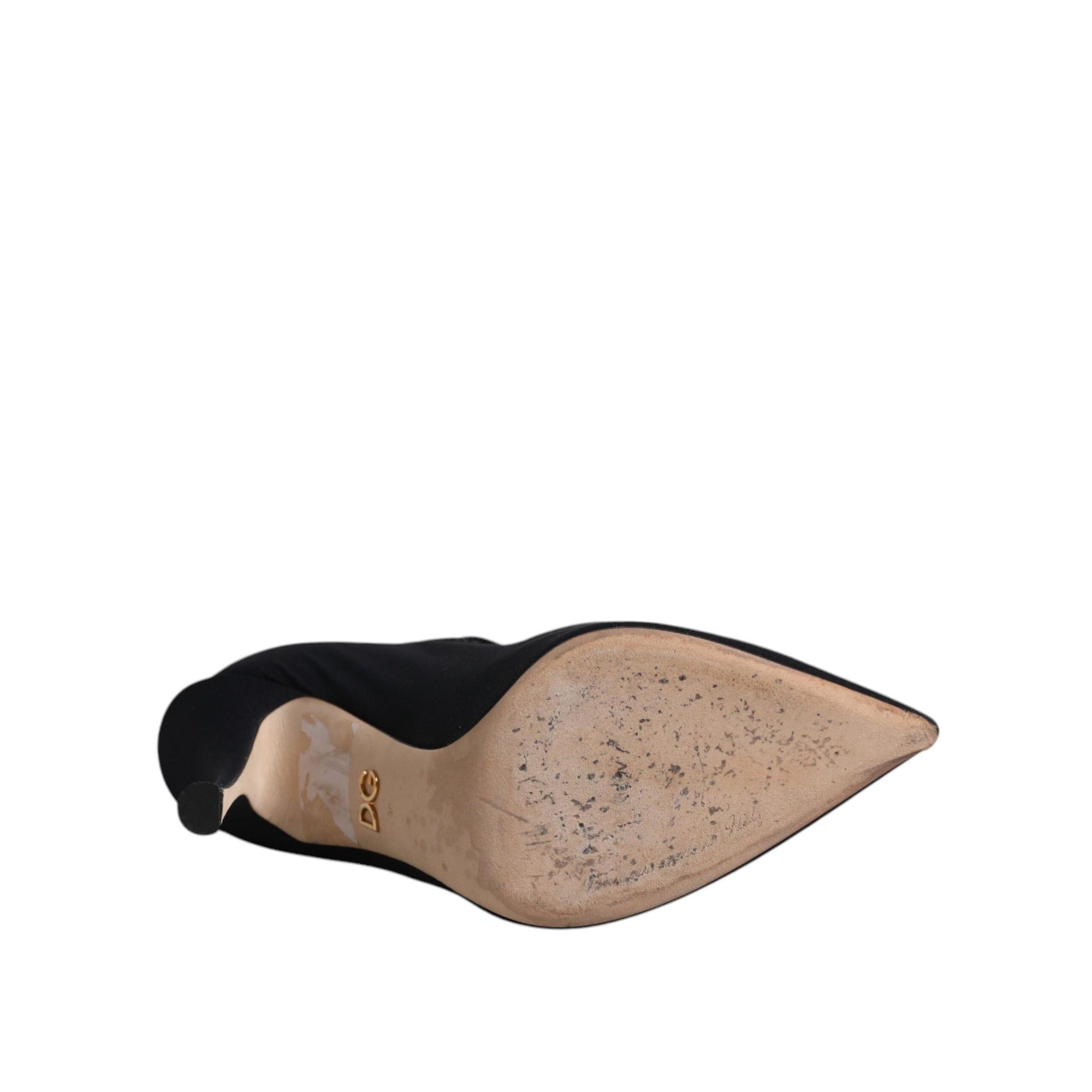 Dolce &amp; Gabbana Black Mary Jane Stretch Crystal Pumps Shoes