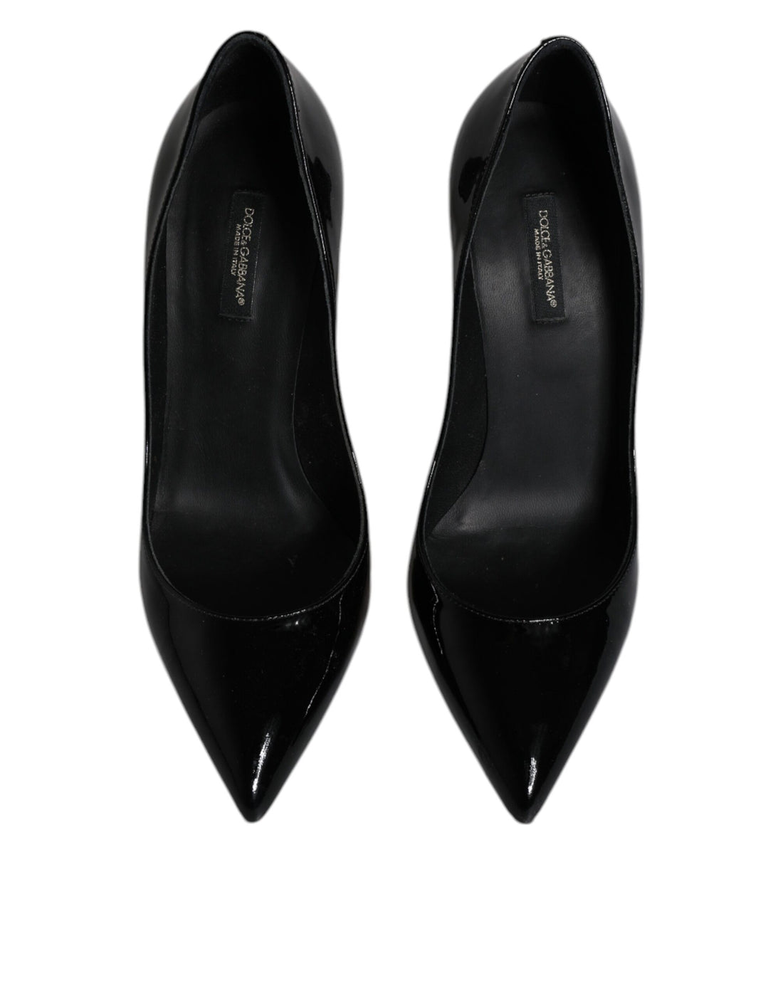 Dolce & Gabbana Black Patent Leather High Heels Pumps Shoes