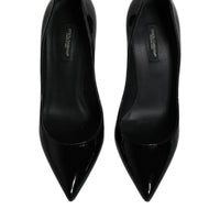 Dolce & Gabbana Black Patent Leather High Heels Pumps Shoes