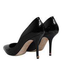 Dolce & Gabbana Black Patent Leather High Heels Pumps Shoes