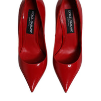 Dolce & Gabbana Red Patent Leather Stiletto Heels Pumps Shoes