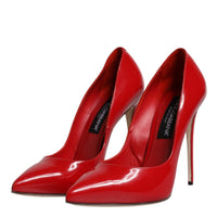 Dolce & Gabbana Red Patent Leather Stiletto Heels Pumps Shoes