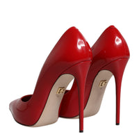 Dolce & Gabbana Red Patent Leather Stiletto Heels Pumps Shoes