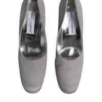 Dolce & Gabbana Gray Suede Leather High Heel Pumps Shoes