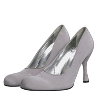 Dolce & Gabbana Gray Suede Leather High Heel Pumps Shoes