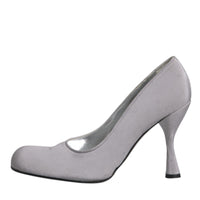 Dolce & Gabbana Gray Suede Leather High Heel Pumps Shoes