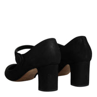 Dolce & Gabbana Black Suede Leather KEIRA Heels Pumps Shoes