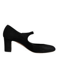 Dolce & Gabbana Black Suede Leather KEIRA Heels Pumps Shoes