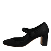 Dolce & Gabbana Black Suede Leather KEIRA Heels Pumps Shoes