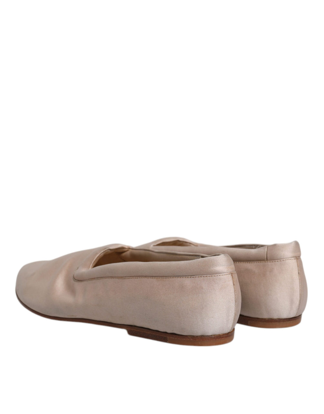 Dolce & Gabbana Beige Fabric Slip On Ballerina Flats Shoes