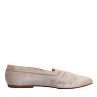 Dolce & Gabbana Beige Fabric Slip On Ballerina Flats Shoes