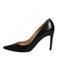 Dolce & Gabbana Black Calf Leather Stiletto Heels Pumps Shoes