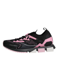 Dolce & Gabbana Black Pink SORRENTO Sport Stretch Sneakers Shoes