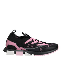 Dolce & Gabbana Black Pink SORRENTO Sport Stretch Sneakers Shoes