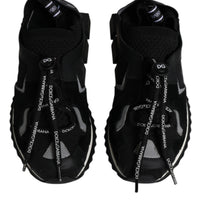 Dolce & Gabbana Black White Logo Sorrento Sneakers Shoes